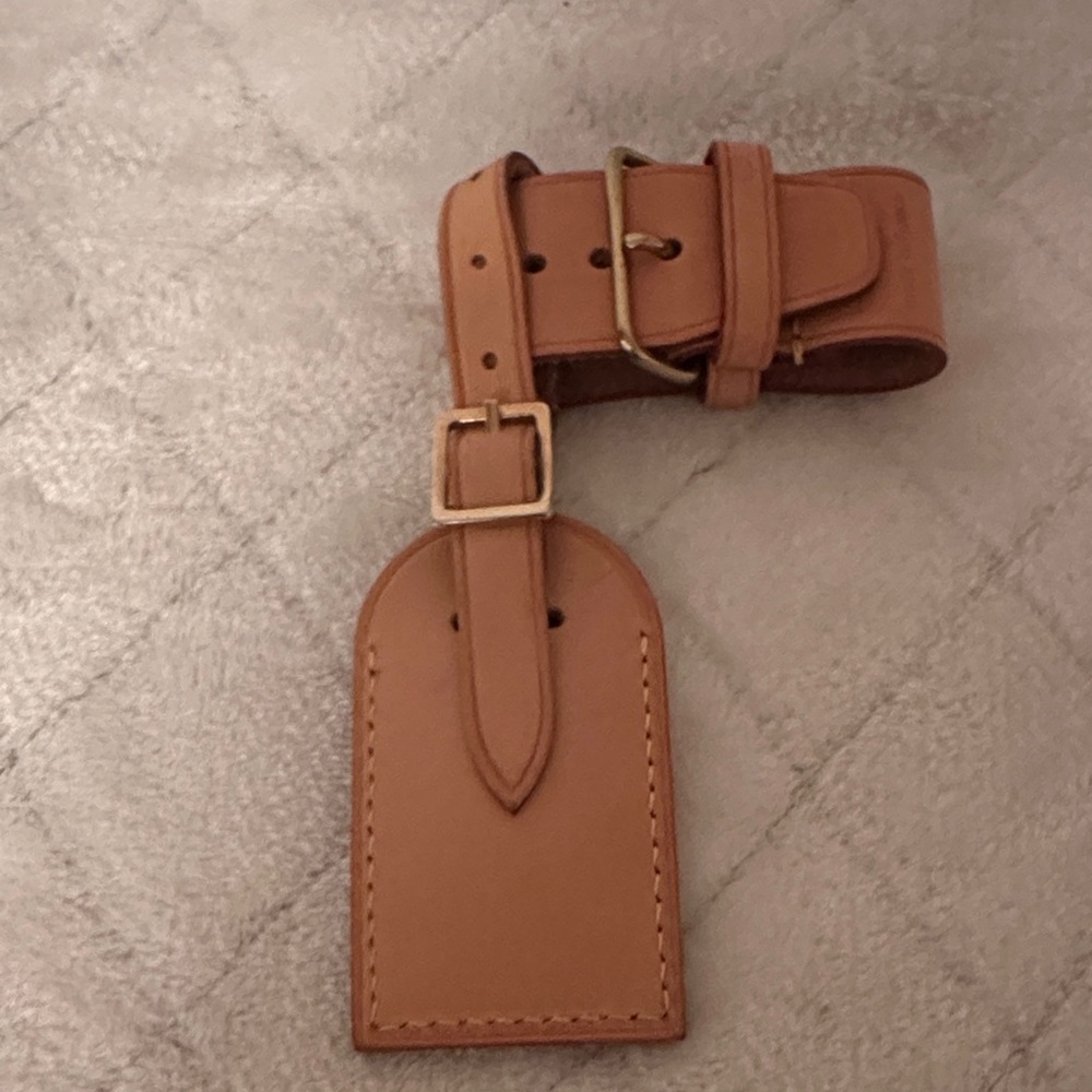 Louis Vuitton Leather Luggage Tag-initials M.N - Picture 2 of 2